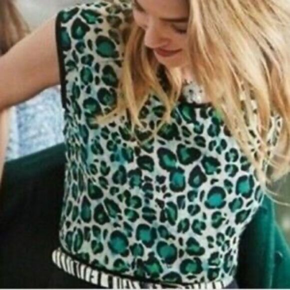 CAbi Jungle Cheetah Print Sleeveless Top Sz S - Picture 7 of 7